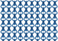 অ্যালুমিনিয়াম খাদ চেইন লিঙ্ক প্রসাধন তারের জাল পর্দা পর্দা নীল রঙ